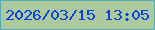 文字の大きさ：2、枠の色：52adb7、背景の色：aec99d、文字の色：0743e1 無料ブログパーツのブログ時計