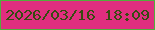 文字の大きさ：5、枠の色：52ae3c、背景の色：e02e7f、文字の色：364b11 無料ブログパーツのブログ時計