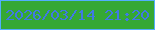 文字の大きさ：3、枠の色：52aefd、背景の色：35a834、文字の色：4079e4 無料ブログパーツのブログ時計