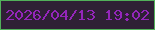 文字の大きさ：5、枠の色：52b05a、背景の色：2f2035、文字の色：9426ba 無料ブログパーツのブログ時計