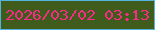 文字の大きさ：2、枠の色：52b3df、背景の色：3f5c1d、文字の色：f72c87 無料ブログパーツのブログ時計