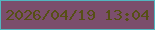 文字の大きさ：1、枠の色：52b6c0、背景の色：7b4e6c、文字の色：564f15 無料ブログパーツのブログ時計