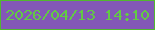 文字の大きさ：2、枠の色：52b82f、背景の色：8358b7、文字の色：62ca44 無料ブログパーツのブログ時計