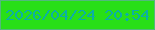 文字の大きさ：3、枠の色：52b97c、背景の色：28df17、文字の色：0bafa5 無料ブログパーツのブログ時計