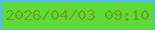 文字の大きさ：4、枠の色：52bbf2、背景の色：5edb3a、文字の色：6da116 無料ブログパーツのブログ時計