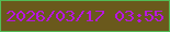 文字の大きさ：2、枠の色：52bd56、背景の色：6a591c、文字の色：b915e2 無料ブログパーツのブログ時計