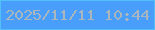 文字の大きさ：5、枠の色：52bff6、背景の色：499dfb、文字の色：a9b6bf 無料ブログパーツのブログ時計