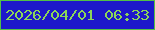 文字の大きさ：4、枠の色：52c146、背景の色：1d18cb、文字の色：8bd659 無料ブログパーツのブログ時計