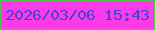 文字の大きさ：4、枠の色：52c152、背景の色：fb3be8、文字の色：4940d5 無料ブログパーツのブログ時計