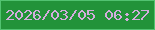 文字の大きさ：5、枠の色：52c371、背景の色：229339、文字の色：d3addd 無料ブログパーツのブログ時計