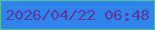 文字の大きさ：4、枠の色：52c3a0、背景の色：3284ed、文字の色：59399b 無料ブログパーツのブログ時計