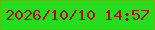 文字の大きさ：5、枠の色：52c50b、背景の色：25dc1f、文字の色：ac0f0e 無料ブログパーツのブログ時計