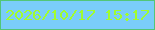 文字の大きさ：1、枠の色：52c677、背景の色：7acdf9、文字の色：a1fd2e 無料ブログパーツのブログ時計