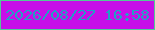 文字の大きさ：2、枠の色：52ca96、背景の色：c70ee8、文字の色：21a0c5 無料ブログパーツのブログ時計