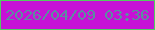 文字の大きさ：4、枠の色：52cc60、背景の色：c612d6、文字の色：5b8da0 無料ブログパーツのブログ時計
