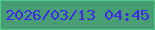 文字の大きさ：5、枠の色：52cc8c、背景の色：479e73、文字の色：3f25f2 無料ブログパーツのブログ時計