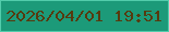 文字の大きさ：1、枠の色：52ccab、背景の色：1c9a79、文字の色：563a0f 無料ブログパーツのブログ時計