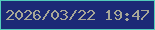 文字の大きさ：1、枠の色：52ccbb、背景の色：1c2a76、文字の色：a7a797 無料ブログパーツのブログ時計