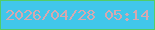 文字の大きさ：2、枠の色：52cd67、背景の色：41c7ea、文字の色：d6a8af 無料ブログパーツのブログ時計