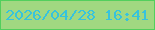 文字の大きさ：4、枠の色：52cf5d、背景の色：a0d881、文字の色：37c3dc 無料ブログパーツのブログ時計