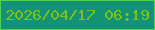 文字の大きさ：2、枠の色：52d14a、背景の色：129374、文字の色：83c014 無料ブログパーツのブログ時計