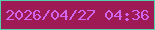 文字の大きさ：3、枠の色：52d1aa、背景の色：9e1a55、文字の色：d065ee 無料ブログパーツのブログ時計