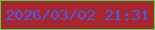 文字の大きさ：5、枠の色：52d253、背景の色：a7272e、文字の色：5156ea 無料ブログパーツのブログ時計
