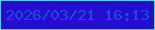 文字の大きさ：1、枠の色：52d2f9、背景の色：230ecd、文字の色：2745e9 無料ブログパーツのブログ時計