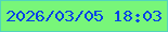 文字の大きさ：1、枠の色：52d4bc、背景の色：78f679、文字の色：0342e7 無料ブログパーツのブログ時計