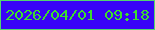 文字の大きさ：5、枠の色：52d56e、背景の色：3903f7、文字の色：3cdd2d 無料ブログパーツのブログ時計