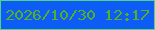 文字の大きさ：1、枠の色：52d582、背景の色：0c5cf5、文字の色：55b025 無料ブログパーツのブログ時計