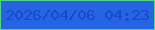 文字の大きさ：5、枠の色：52d588、背景の色：2664e4、文字の色：154bc8 無料ブログパーツのブログ時計