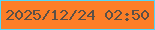 文字の大きさ：3、枠の色：52d7f9、背景の色：fd7e27、文字の色：5d5046 無料ブログパーツのブログ時計