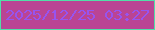 文字の大きさ：1、枠の色：52dea8、背景の色：ba4494、文字の色：9754ef 無料ブログパーツのブログ時計