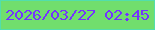 文字の大きさ：4、枠の色：52deac、背景の色：71de6d、文字の色：7433ff 無料ブログパーツのブログ時計