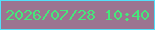 文字の大きさ：1、枠の色：52e0fa、背景の色：9c7491、文字の色：46e87a 無料ブログパーツのブログ時計