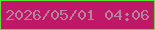 文字の大きさ：5、枠の色：52e731、背景の色：bf1869、文字の色：b7839a 無料ブログパーツのブログ時計