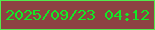 文字の大きさ：5、枠の色：52eb4d、背景の色：8d4243、文字の色：13e925 無料ブログパーツのブログ時計