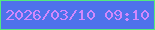 文字の大きさ：4、枠の色：52eb7e、背景の色：4e72eb、文字の色：d188fc 無料ブログパーツのブログ時計