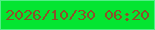 文字の大きさ：1、枠の色：52ee87、背景の色：03e531、文字の色：8d502a 無料ブログパーツのブログ時計