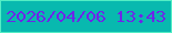 文字の大きさ：3、枠の色：52eec5、背景の色：08b9af、文字の色：6e25e9 無料ブログパーツのブログ時計