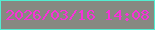 文字の大きさ：5、枠の色：52eed1、背景の色：878981、文字の色：f732d8 無料ブログパーツのブログ時計