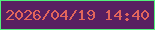 文字の大きさ：4、枠の色：52ef7c、背景の色：581f61、文字の色：e2655c 無料ブログパーツのブログ時計