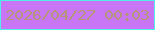 文字の大きさ：2、枠の色：52efea、背景の色：c876f6、文字の色：b3957a 無料ブログパーツのブログ時計