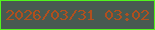 文字の大きさ：4、枠の色：52f31e、背景の色：485a51、文字の色：b14f1e 無料ブログパーツのブログ時計