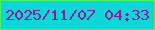 文字の大きさ：2、枠の色：52f345、背景の色：08d9d8、文字の色：95159d 無料ブログパーツのブログ時計