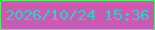 文字の大きさ：5、枠の色：52f363、背景の色：c95bb0、文字の色：28d4ca 無料ブログパーツのブログ時計