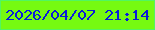 文字の大きさ：4、枠の色：52f562、背景の色：76fa11、文字の色：0a1cda 無料ブログパーツのブログ時計