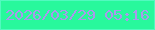 文字の大きさ：3、枠の色：52f9bf、背景の色：28f89c、文字の色：aa98ec 無料ブログパーツのブログ時計