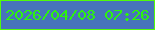 文字の大きさ：1、枠の色：52fb0a、背景の色：4774bb、文字の色：2df40e 無料ブログパーツのブログ時計